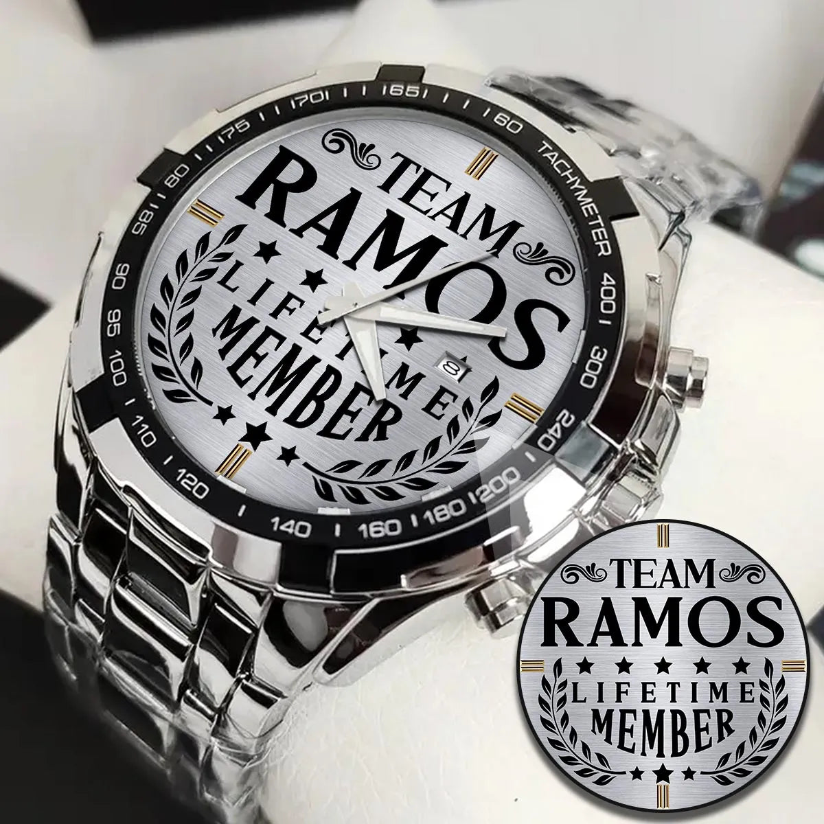 RAMOS 13K1-437 Alloy-Quatz-Men Watch, Personalized Premium Gift for Anniversary