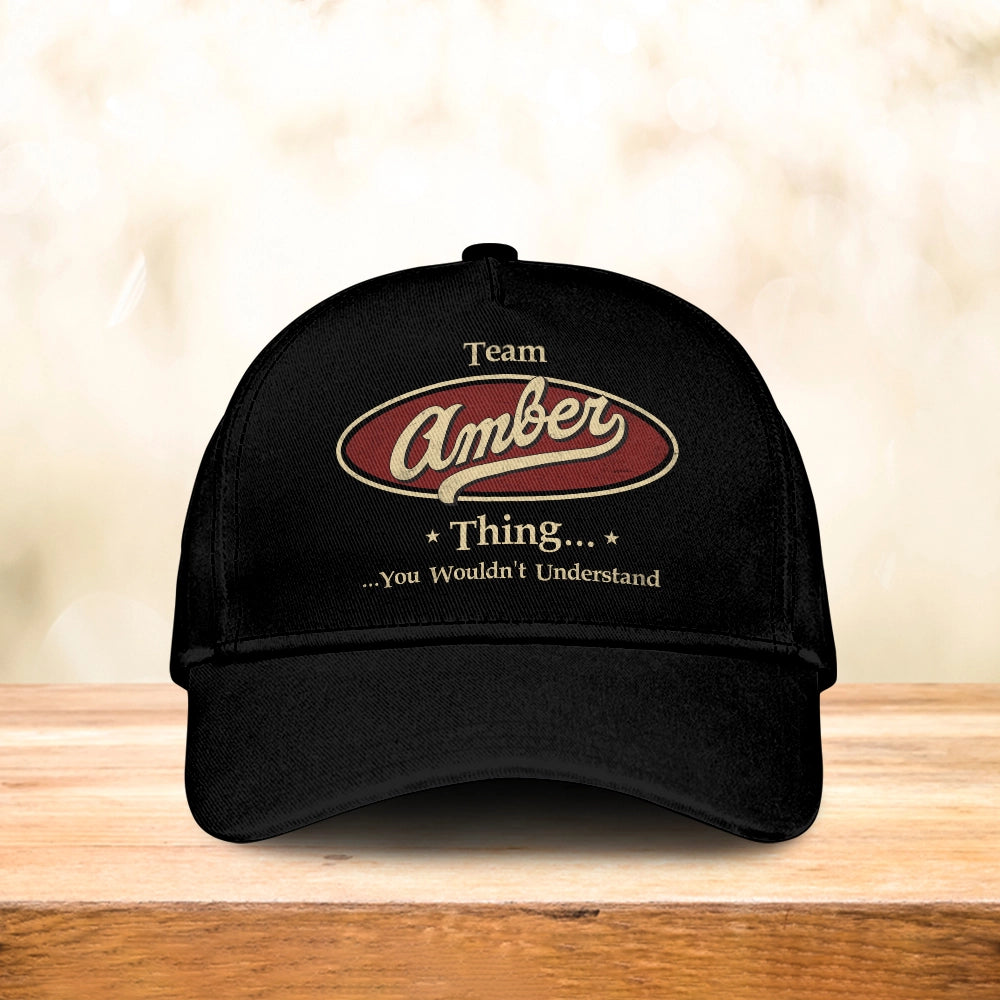 AMBER 13K1-87 Personalized Name Cap Limited Edition