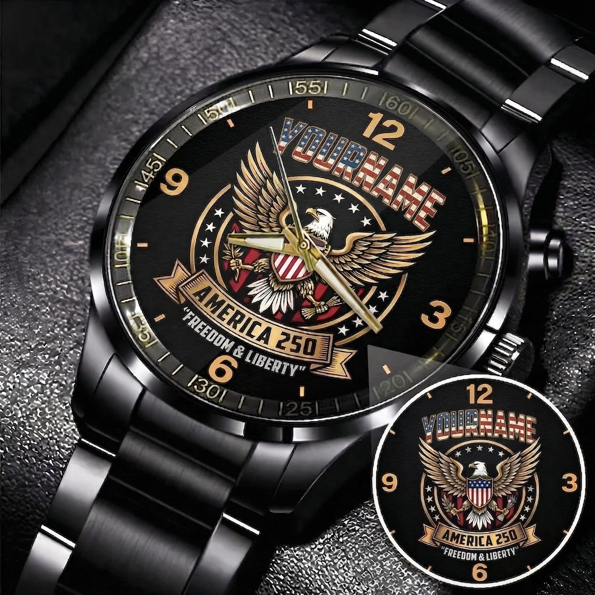 Personalized Name Watch America 250 Freedom & Liberty