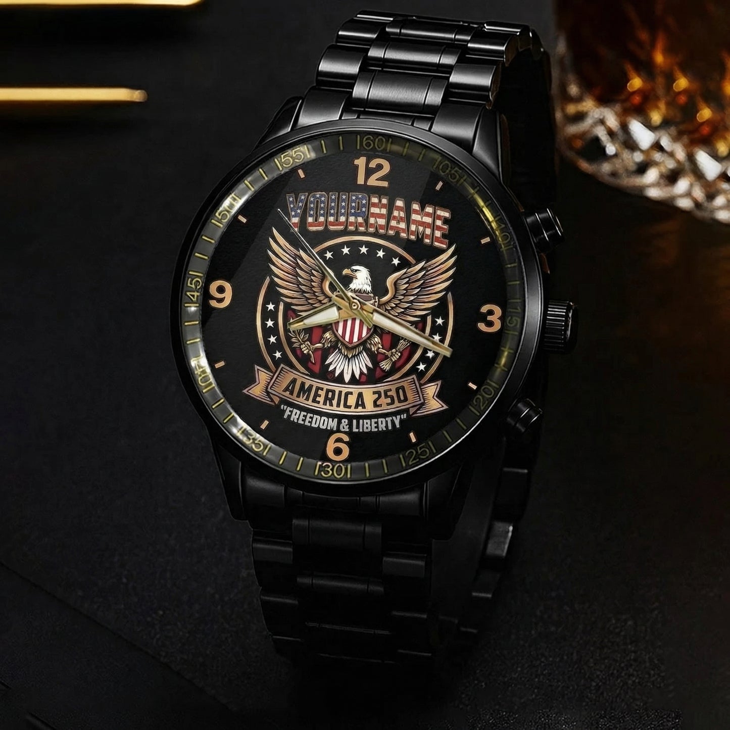 Personalized Name Watch America 250 Freedom & Liberty
