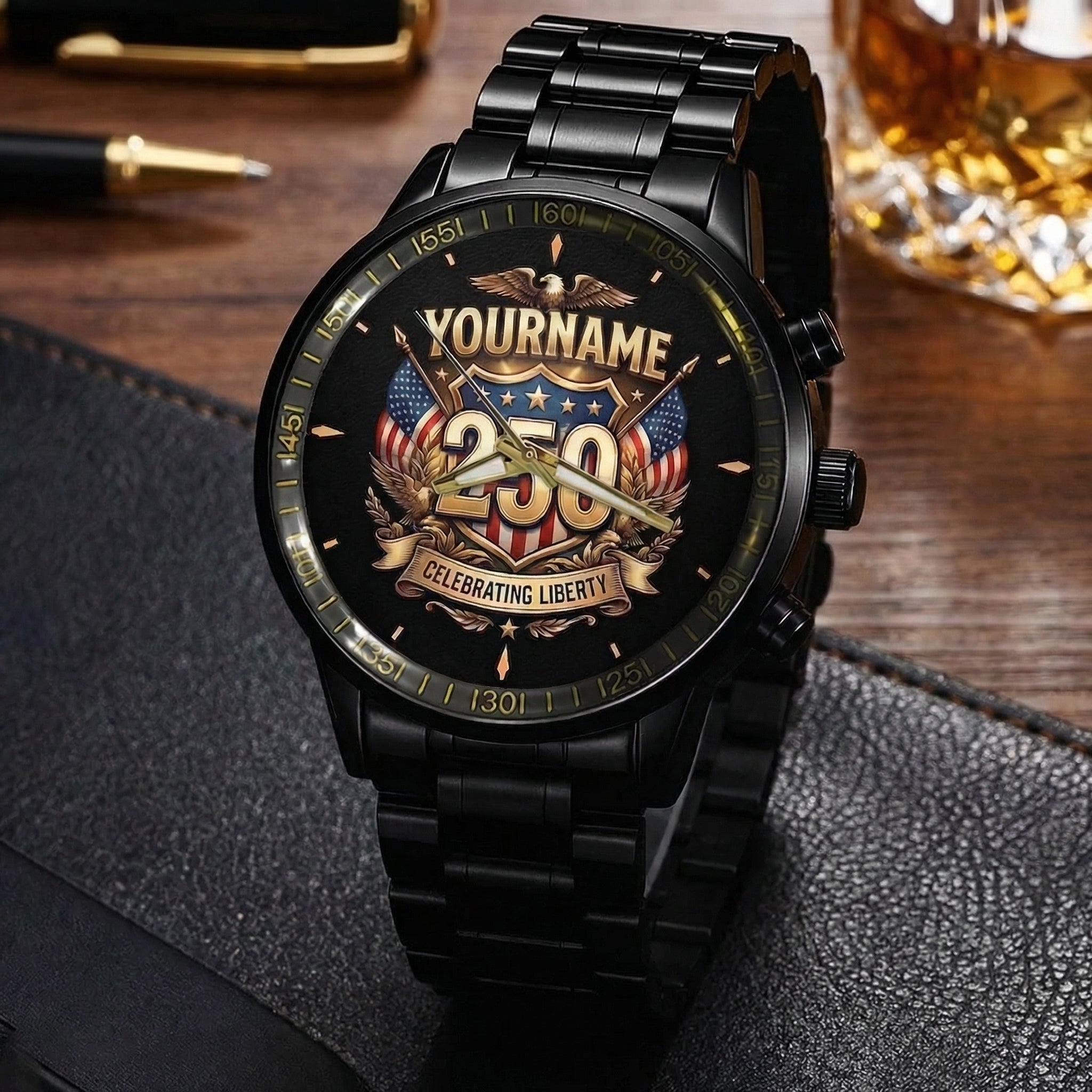 Personalized Name Watch America 250 Celebrating Liberty