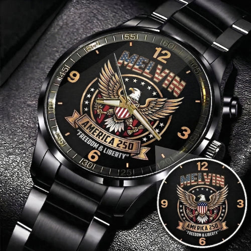 MELVIN Personalized Name Watch America 250 Freedom & Liberty