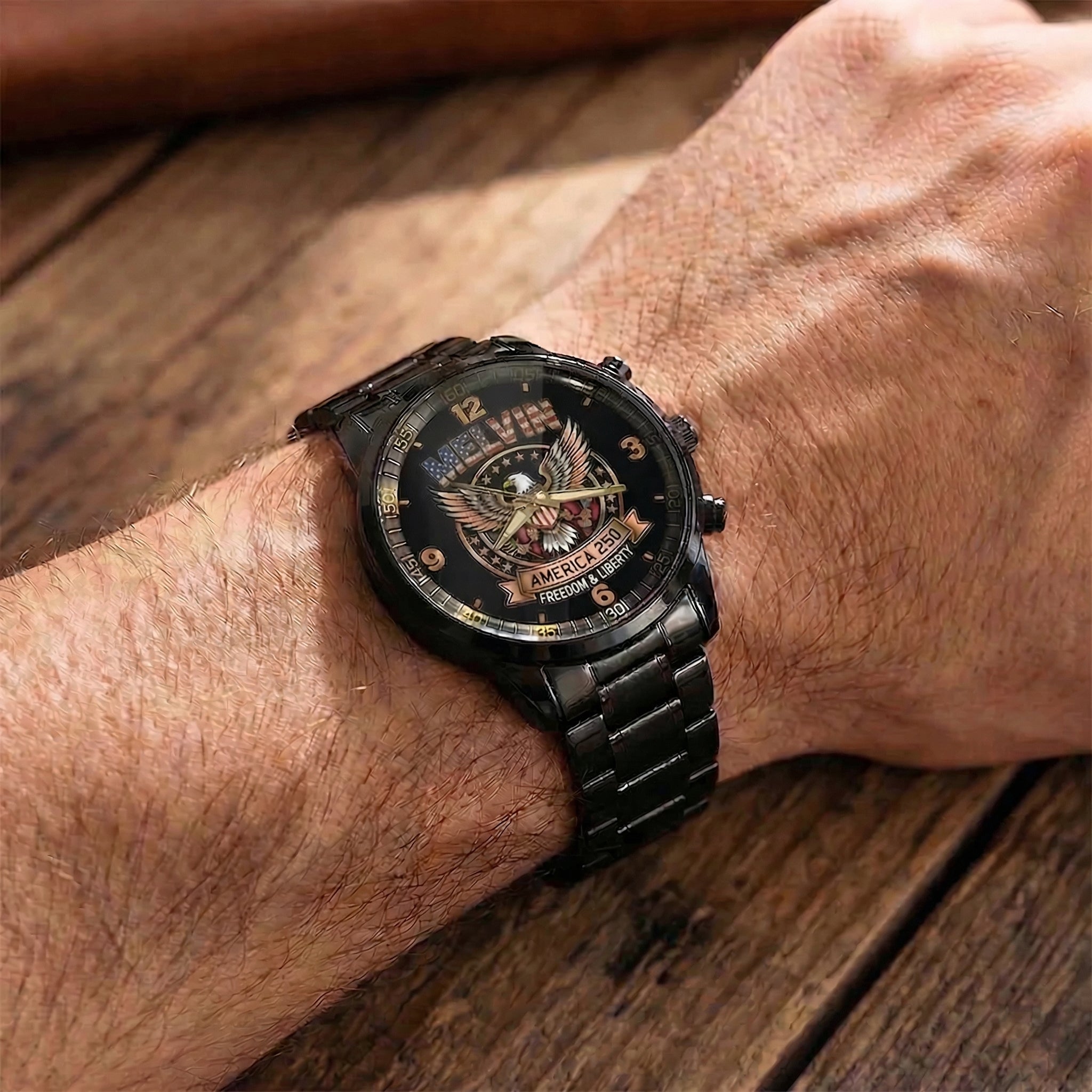 MELVIN Personalized Name Watch America 250 Freedom & Liberty