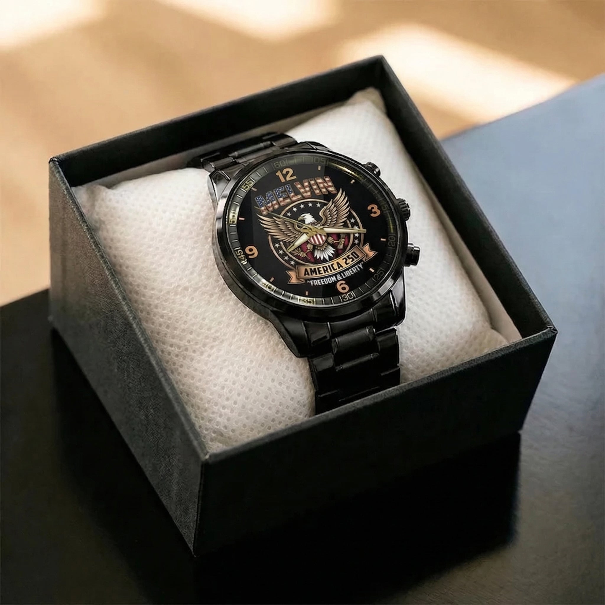 MELVIN Personalized Name Watch America 250 Freedom & Liberty