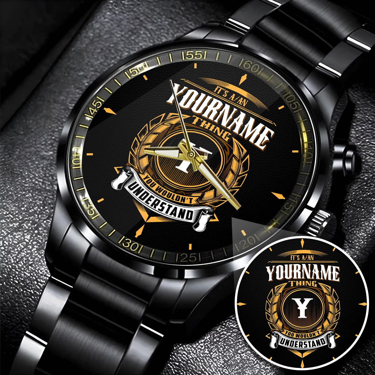 Steel Black Men 434 - Personalized Gift