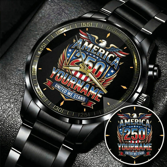Personalized Name Watch America 250 United We Stand