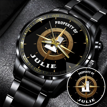 Property Of Your Name Compass Watch JULIE M1-W18