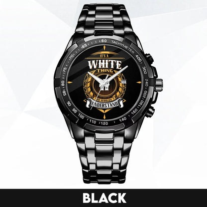 WHITE 13K1-434 Alloy-Quatz-Men Watch, Personalized Premium Gift for Anniversary