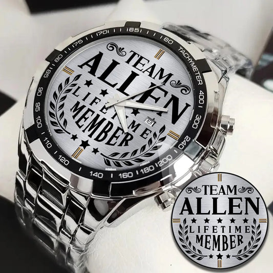 ALLEN 13K1-437 Alloy-Quatz-Men Watch, Personalized Premium Gift for Anniversary