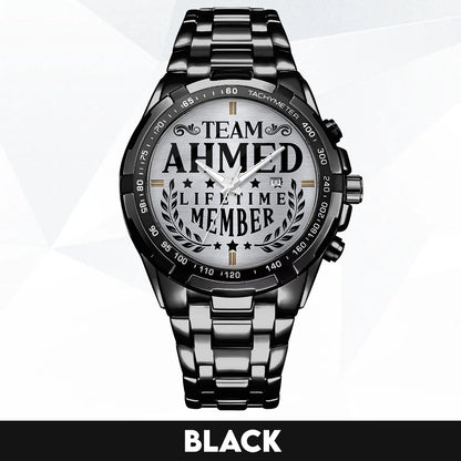 AHMED 13K1-437 Alloy-Quatz-Men Watch, Personalized Premium Gift for Anniversary