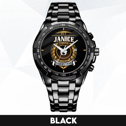 JANICE 13K1-434 Alloy-Quatz-Men Watch, Personalized Premium Gift for Anniversary