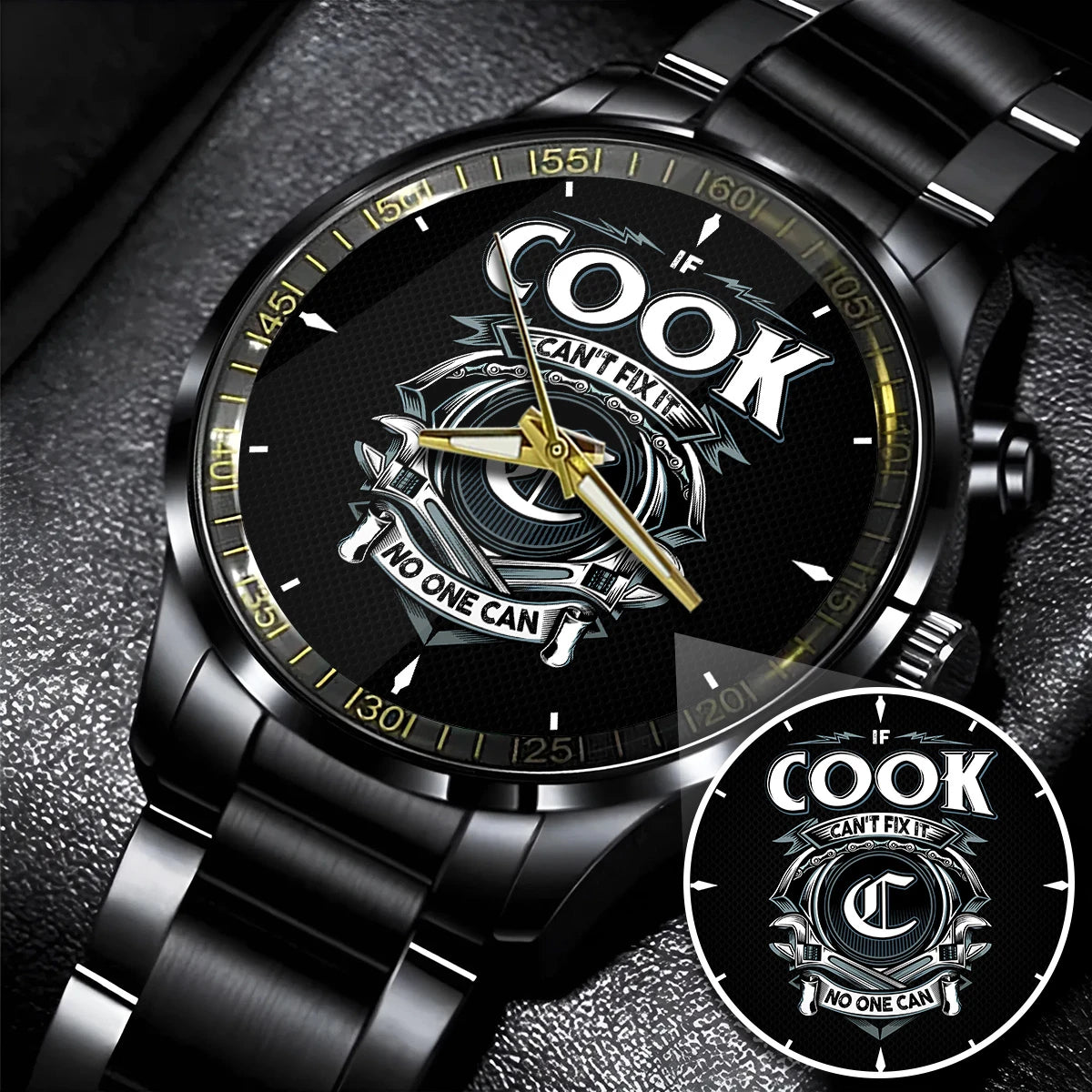 COOK 13K1-447 – Personalized Name Watch “If Can’t Fix It, No One Can”