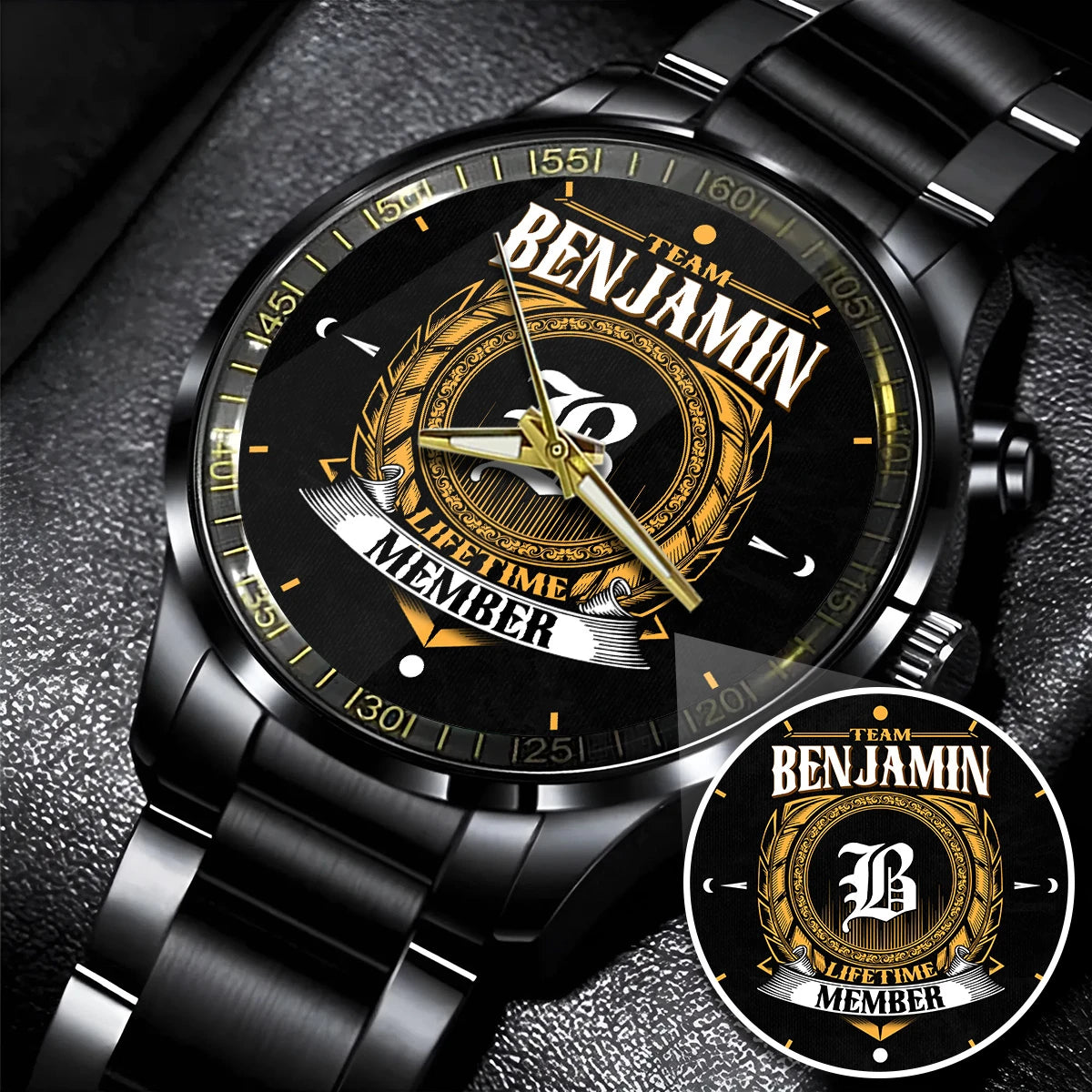 BENJAMIN 13K1-445 Personalized Watch, Premium Gift for Anniversary