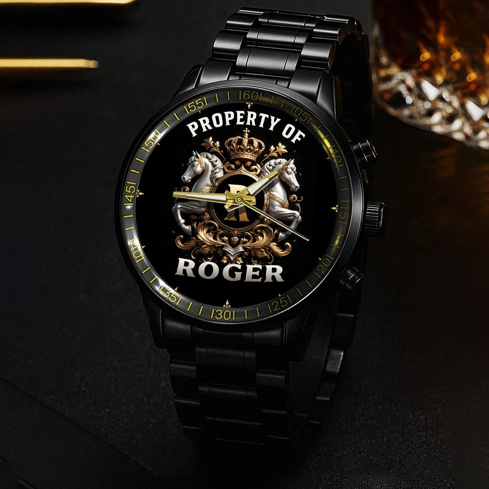 Property Of Your Name Horses Watch ROGER M1-W17
