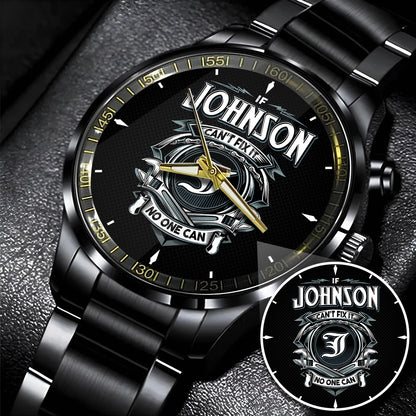 JOHNSON 13K1-447 – Personalized Name Watch “If Can’t Fix It, No One Can”