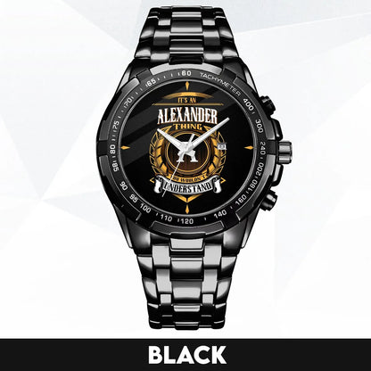 ALEXANDER 13K1-434 Alloy-Quatz-Men Watch, Personalized Premium Gift for Anniversary