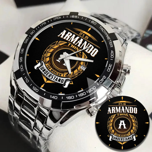 ARMANDO 13K2-434 Alloy-Quatz-Men Watch, Personalized Premium Gift for Anniversary