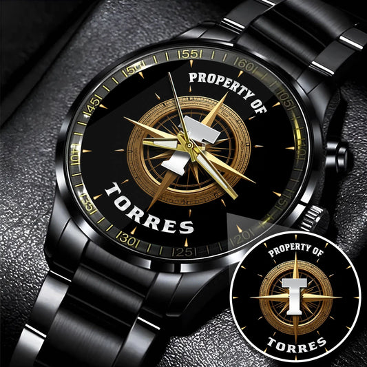 Property Of Your Name Compass Watch TORRES M1-W18