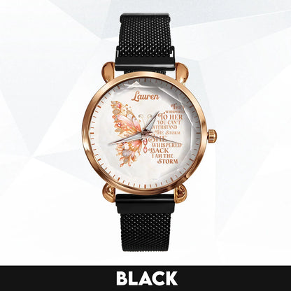 They Whisper To Her You Can't Withstand The Storm Golden Rose Watch LAUREN M1-W19