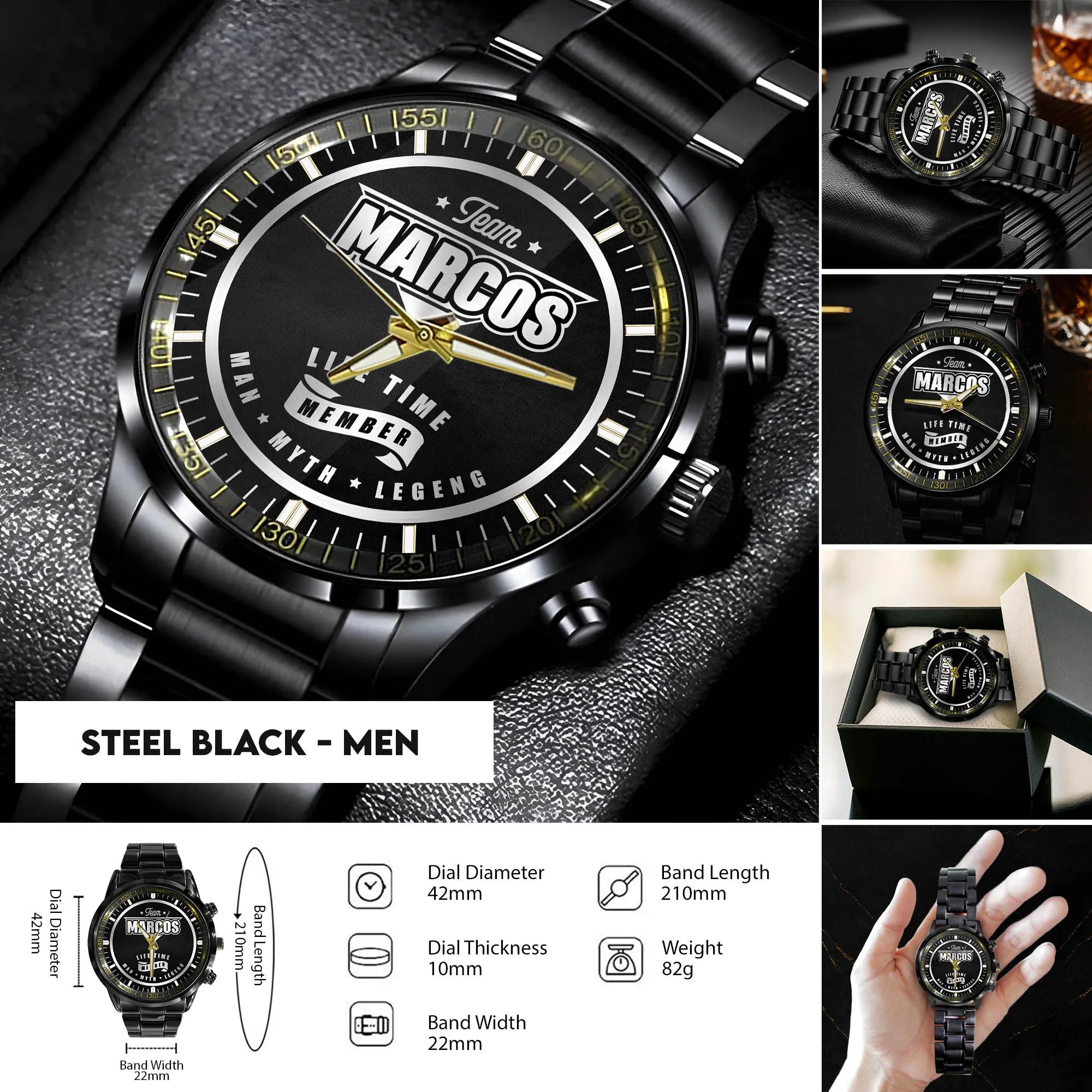 MARCOS 13K1-436 Personalized Watch, Premium Gift for Anniversary - CoTimea