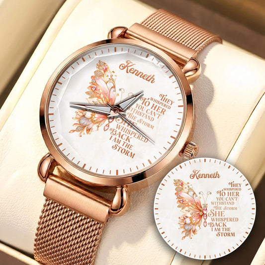 They Whisper To Her You Can't Withstand The Storm Golden Rose Watch KENNETH M1-W19