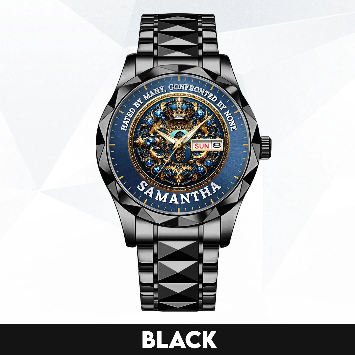 Hated By Many Confronted By None Golden Blue Watch SAMANTHA M1-W15