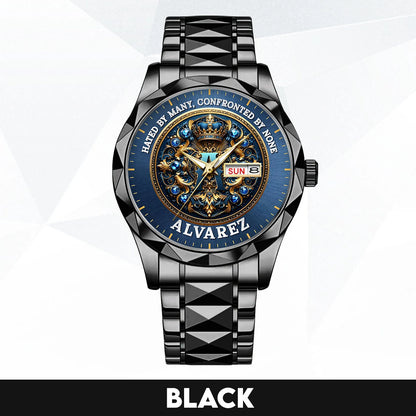Hated By Many Confronted By None Golden Blue Watch ALVAREZ M1-W15