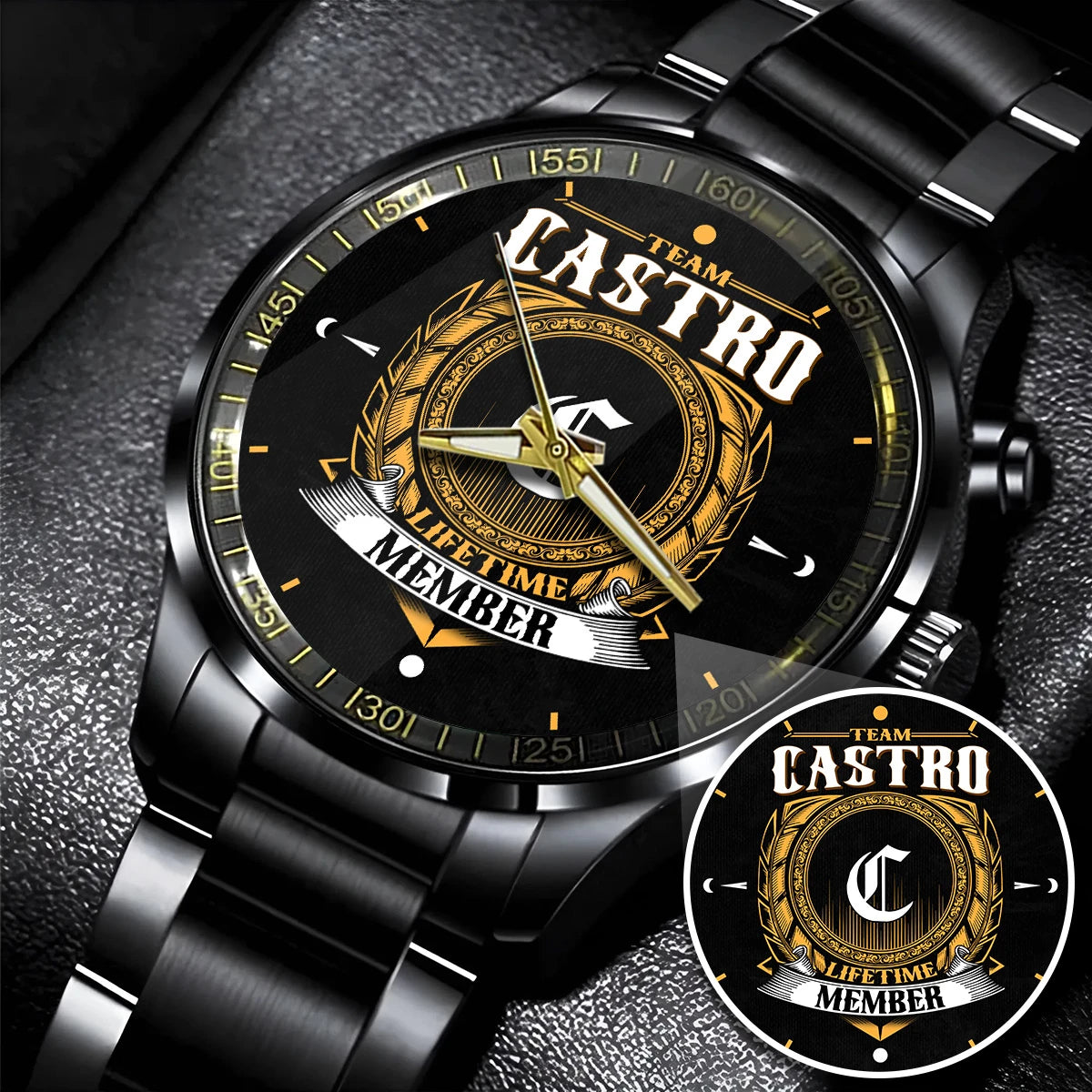 CASTRO 13K1-445 Personalized Watch, Premium Gift for Anniversary