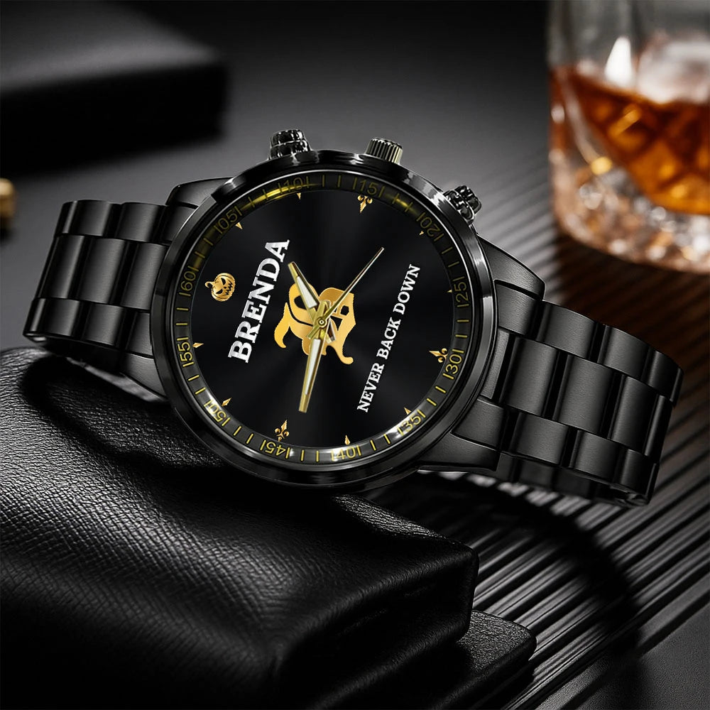 Never Back Down Halloween Pumpkin Watch BRENDA M1-W20