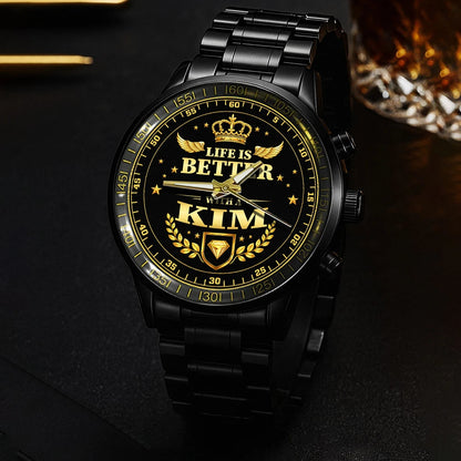 KIM 13K1-442 Personalized Watch, Premium Gift for Anniversary