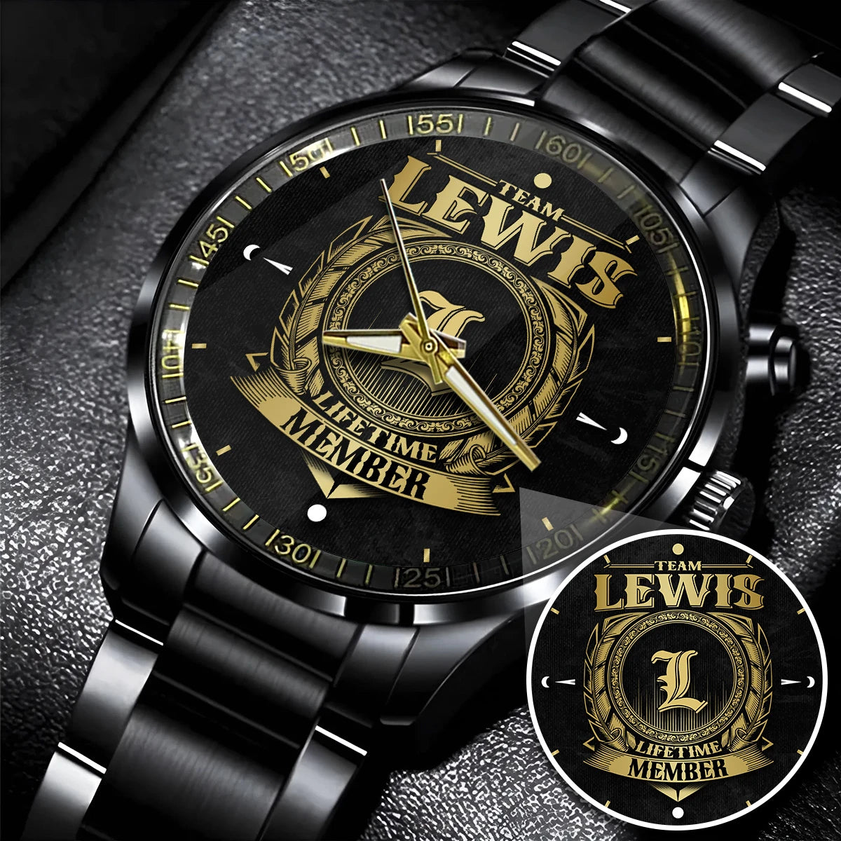 LEWIS 13K1-444 Personalized Watch, Premium Gift for Anniversary