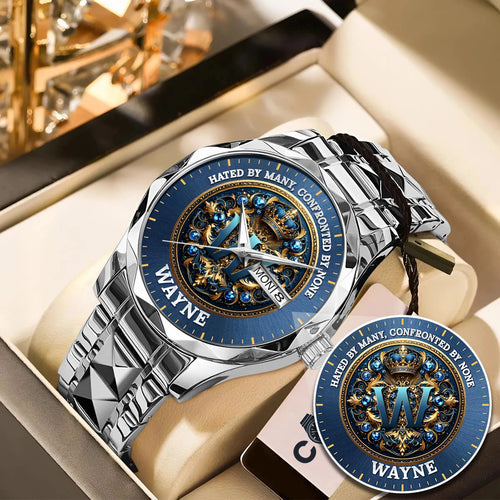 Hated By Many Confronted By None Golden Blue Watch WAYNE M1-W15