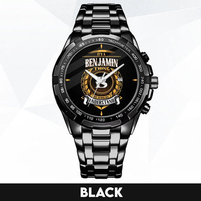 BENJAMIN 13K1-434 Alloy-Quatz-Men Watch, Personalized Premium Gift for Anniversary