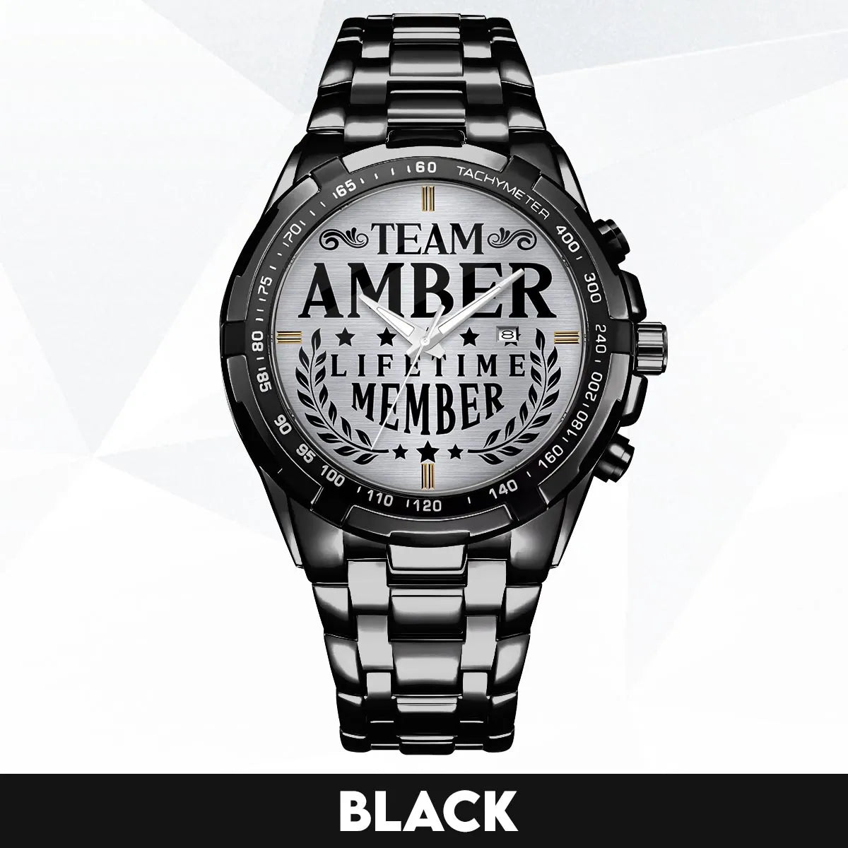 AMBER 13K1-437 Alloy-Quatz-Men Watch, Personalized Premium Gift for Anniversary