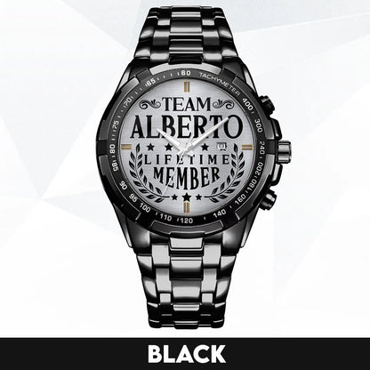 ALBERTO 13K1-437 Alloy-Quatz-Men Watch, Personalized Premium Gift for Anniversary