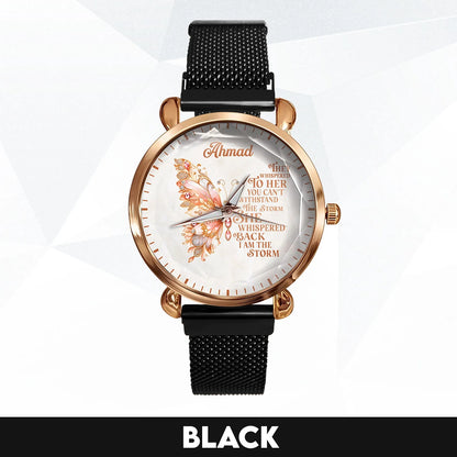 They Whisper To Her You Can't Withstand The Storm Golden Rose Watch AHMAD M1-W19