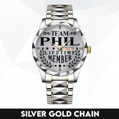 PHIL 13K1-437 Luxury Alloy-Men Watch, Personalized Premium Gift for Anniversary