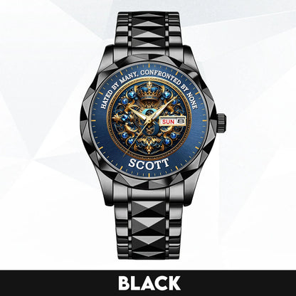 Hated By Many Confronted By None Golden Blue Watch SCOTT M1-W15