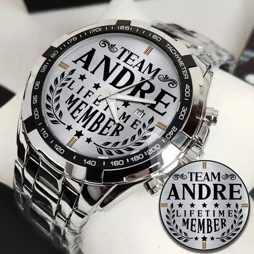 ANDRE 13K1-437 Alloy-Quatz-Men Watch, Personalized Premium Gift for Anniversary