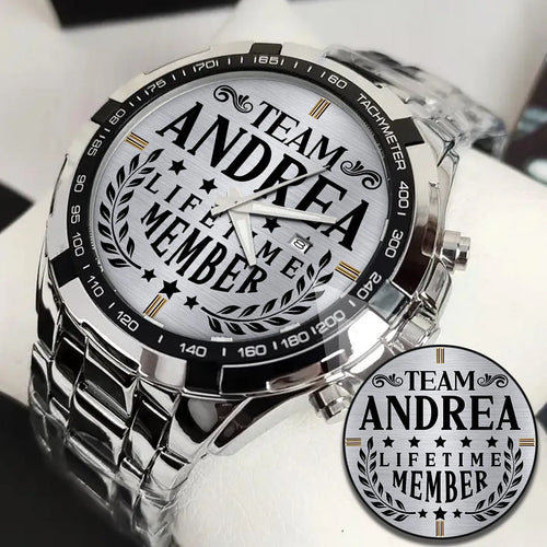 ANDREA 13K1-437 Alloy-Quatz-Men Watch, Personalized Premium Gift for Anniversary