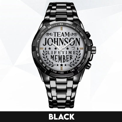 JOHNSON 13K1-437 Alloy-Quatz-Men Watch, Personalized Premium Gift for Anniversary