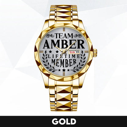 AMBER 13K1-437 Luxury Alloy-Men Watch, Personalized Premium Gift for Anniversary