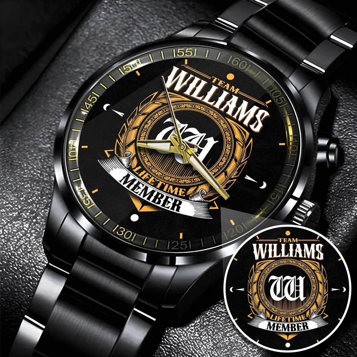 WILLIAMS 13K1-445 Personalized Watch, Premium Gift for Anniversary