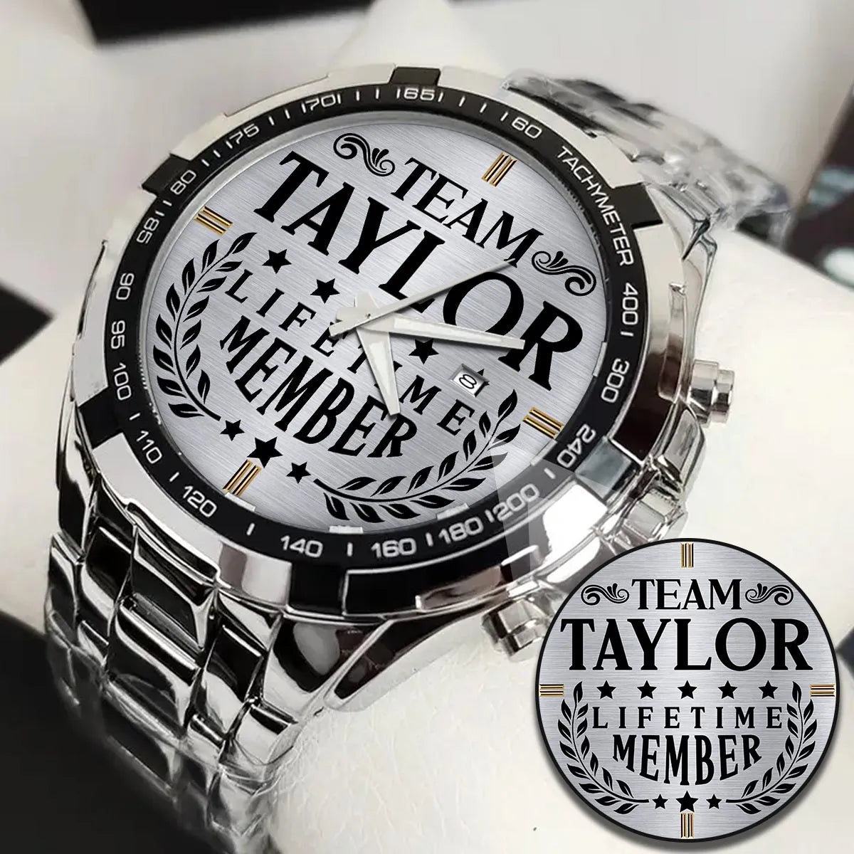 TAYLOR 13K1-437 Alloy-Quatz-Men Watch, Personalized Premium Gift for Anniversary