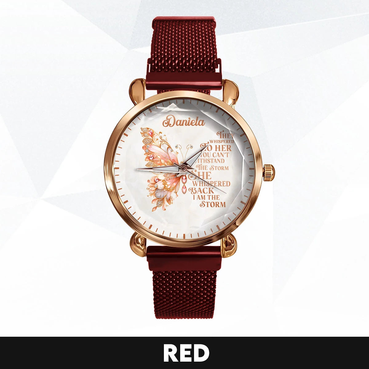 They Whisper To Her You Can't Withstand The Storm Golden Rose Watch DANIELA M1-W19