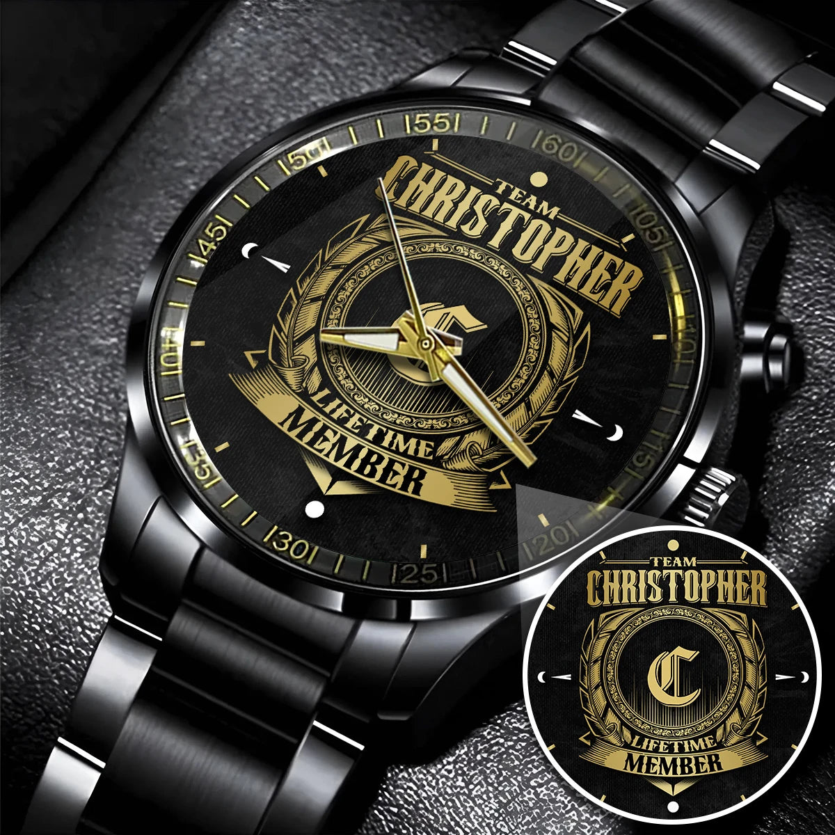 CHRISTOPHER 13K1-444 Personalized Watch, Premium Gift for Anniversary