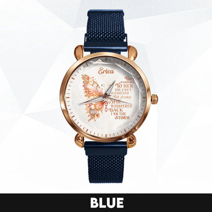 They Whisper To Her You Can't Withstand The Storm Golden Rose Watch ERICA M1-W19