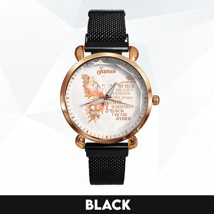 They Whisper To Her You Can't Withstand The Storm Golden Rose Watch JAMES M1-W19