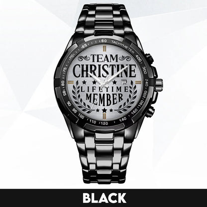 CHRISTINE 13K1-437 Alloy-Quatz-Men Watch, Personalized Premium Gift for Anniversary