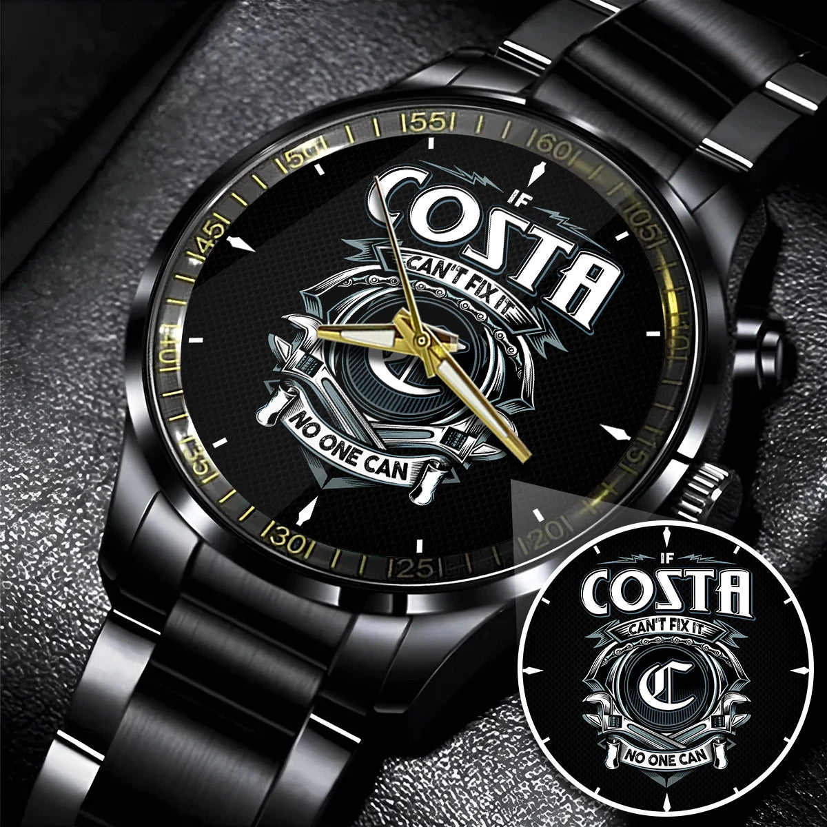 COSTA 13K1-447 – Personalized Name Watch “If Can’t Fix It, No One Can”
